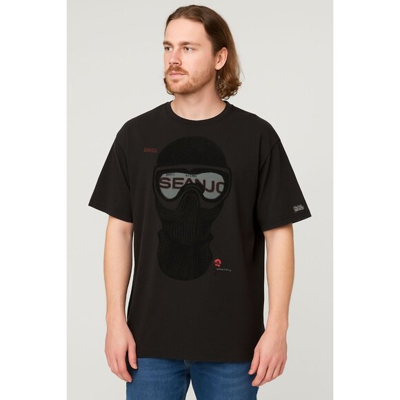 Sean John Graphic T-Shirt Men’s XXL Black Cold War Mask Tee - Picture 5 of 5